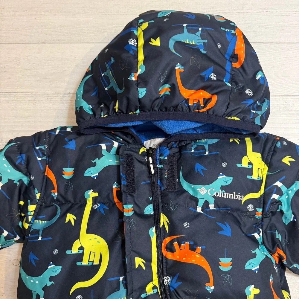 Columbia Baby‎ Boy Snuggly Bunny down Bunting colorful dinosaur 18/24 months